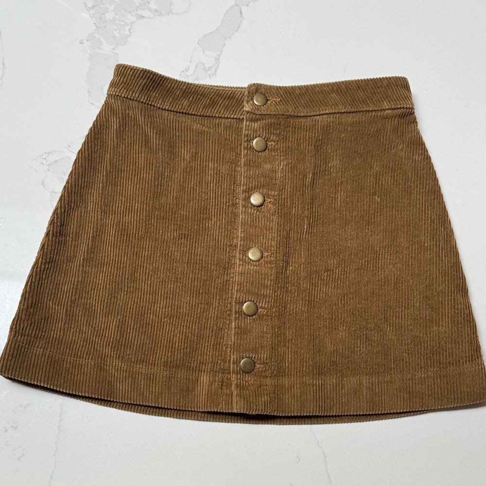 American Apparel Vintage Brown Corduroy A-Line Skirt